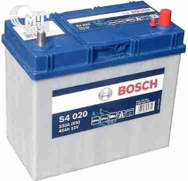 Аккумуляторы Аккумулятор Bosch S4 Silver Asia [0092S40200] 6СТ-45 Ач R EN330 А 238x129x227mm
